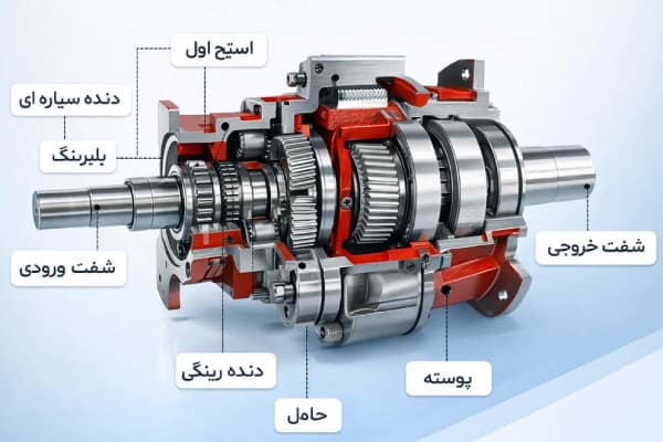 داخل گیربکس خورشیدی